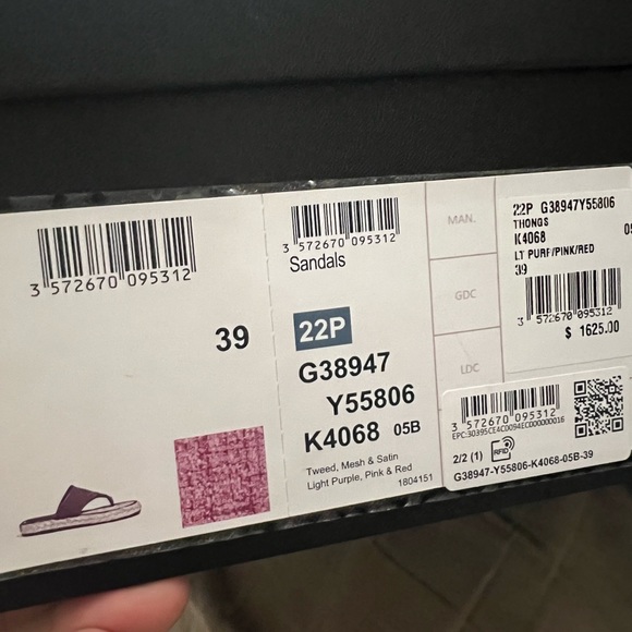 NEW in box. Chanel Pink Tweed Sandals - Picture 12 of 12